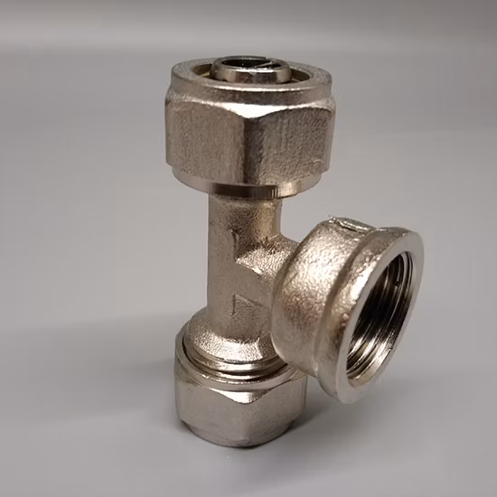 Brass Air Fittings Nickel Plated Pipe Quick Tee Adapters
