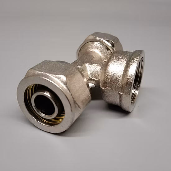 Brass Air Fittings Nickel Plated Pipe Quick Tee Adapters