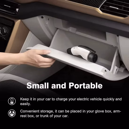 48A SAE J1772 to Tesla Adapter Charging Adapter for Tesla Model 3, X, S